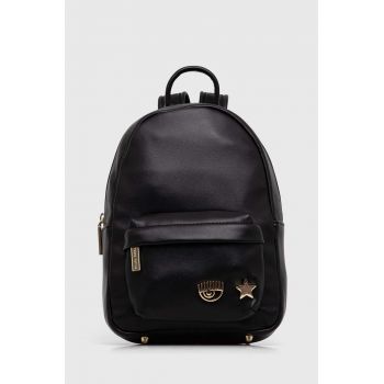 Chiara Ferragni rucsac femei, culoarea negru, mic, neted