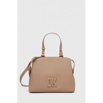 Dkny poseta de piele culoarea bej