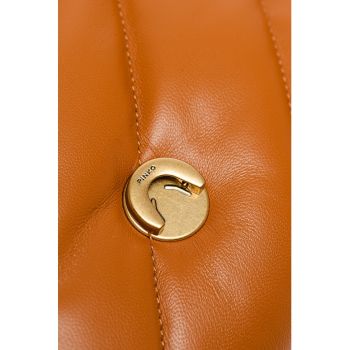 Geanta de piele cu bareta de umar si logo metalic Big Love Puff Maxi Quilt
