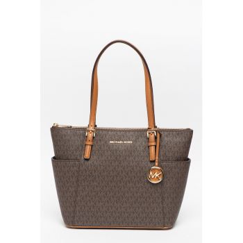 Geanta shopper cu model monograma Jet Set