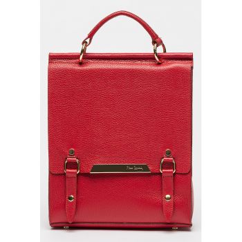 Rucsac de piele cu aspect texturat