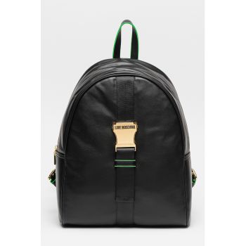 Rucsac de piele ecologica cu catarama decorativa