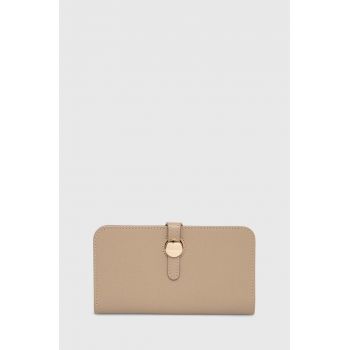 Answear Lab portofel de piele femei, culoarea bej