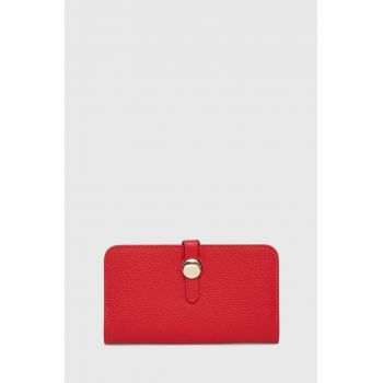 Answear Lab portofel de piele femei, culoarea rosu
