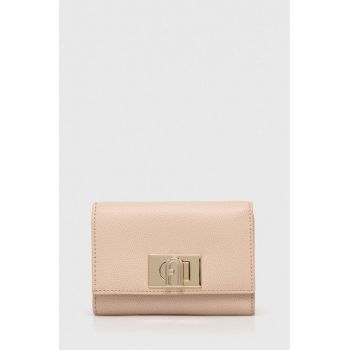 Furla portofel de piele femei, culoarea roz