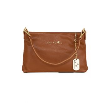 Geanta de piele cu talisman logo