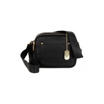 Geanta crossbody din piele cu bareta detasabila