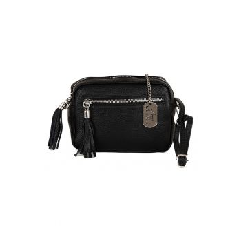 Geanta crossbody din piele cu canafi