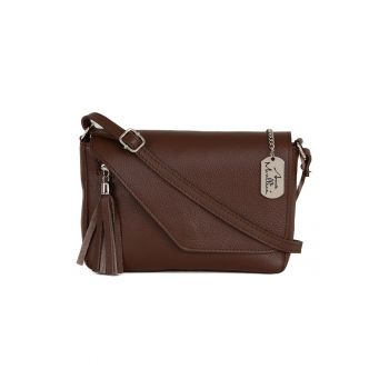 Geanta crossbody din piele cu clapa