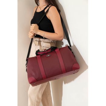 Geanta duffle  cu aspect texturat