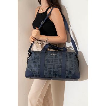 Geanta duffle cu model monograma