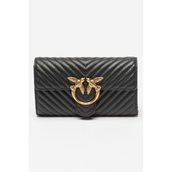 Geanta crossbody din piele cu bareta din lant Love One