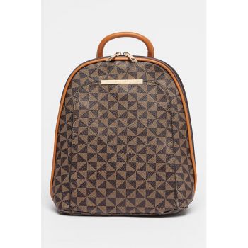 Rucsac de piele ecologica cu model geometric la reducere