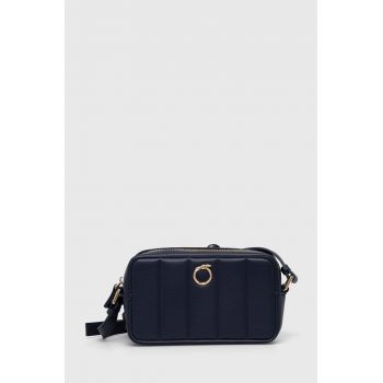 Trussardi poseta culoarea albastru marin