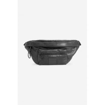 AllSaints borseta de piele Ronin culoarea negru