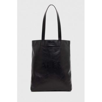 AllSaints geanta de piele Yuto culoarea negru