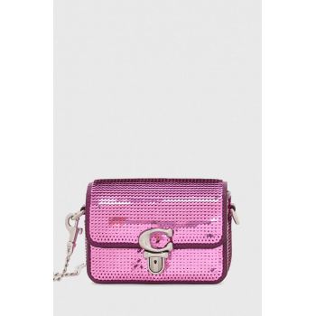 Coach poseta Studio 12 culoarea roz de firma originala