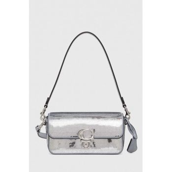 Coach poseta Studio Baguette Bag culoarea argintiu