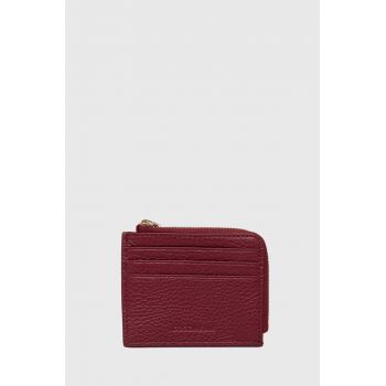 Coccinelle portofel de piele femei, culoarea bordo