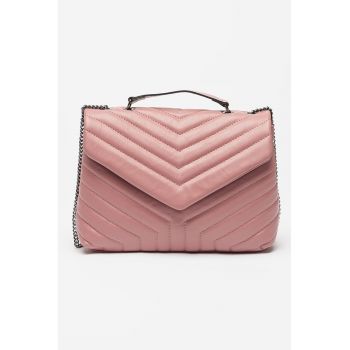 Geanta crossbody matlasata cu bareta din lant