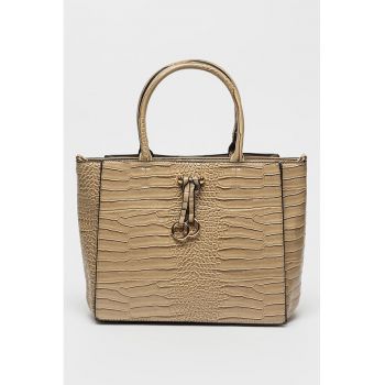 Geanta tote de piele ecologica cu aspect piele de crocodil