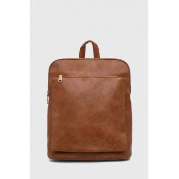 Medicine rucsac femei, culoarea maro, mare, neted