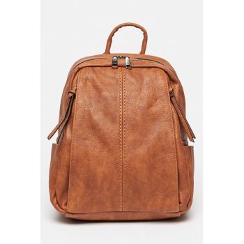 Rucsac de piele ecologica cu buzunare multiple