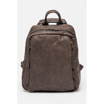Rucsac de piele ecologica cu buzunare multiple