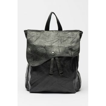 Rucsac de piele ecologica cu buzunare multiple