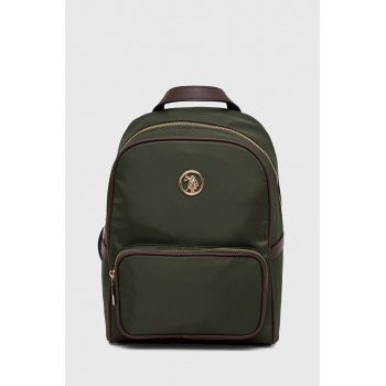 U.S. Polo Assn. rucsac femei, culoarea verde, mic, neted