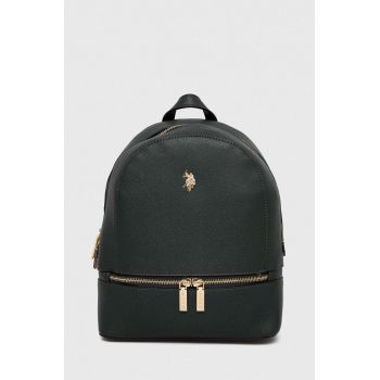 U.S. Polo Assn. rucsac femei, culoarea verde, mic, neted
