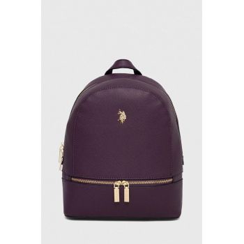U.S. Polo Assn. rucsac femei, culoarea violet, mic, neted