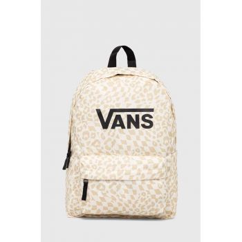 Vans ghiozdan copii VN000AHWBSM1 GIRLS REALM H20 BACKPAC culoarea bej, mare, modelator