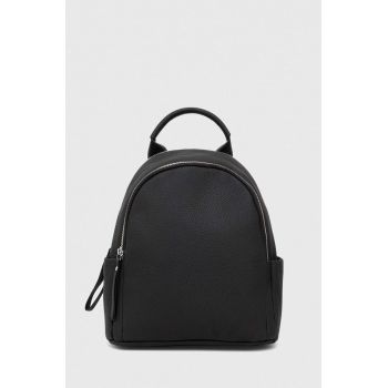 Answear Lab ghiozdan de piele femei, culoarea negru, mic, neted