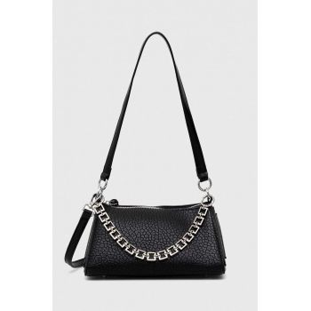 Answear Lab poseta de piele culoarea negru