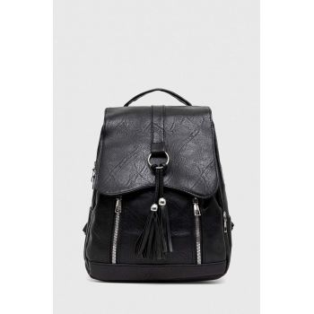 Answear Lab rucsac femei, culoarea negru, mic, neted