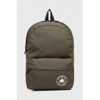 Converse rucsac culoarea verde, mare, neted