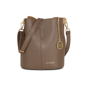 Geanta bucket de piele