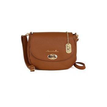 Geanta crossbody din piele cu clapa