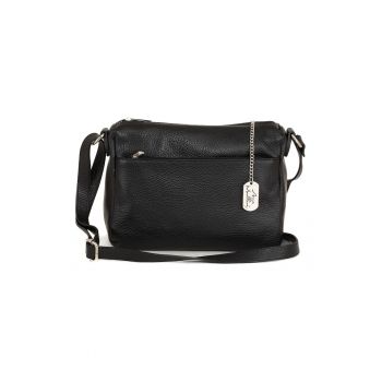 Geanta crossbody din piele cu fermoar