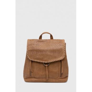 Medicine rucsac femei, culoarea maro, mic, cu imprimeu