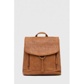 Medicine rucsac femei, culoarea maro, mic, cu imprimeu