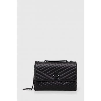Tory Burch poseta de piele culoarea negru
