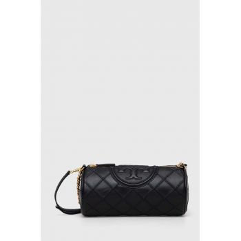 Tory Burch poseta de piele culoarea negru