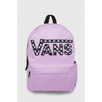 Vans rucsac culoarea violet, mare, cu imprimeu