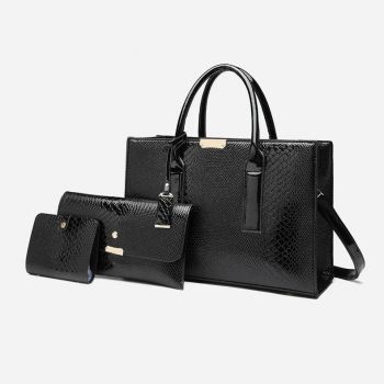 Geanta dama 3 piese, Yalena GT2533, Negru