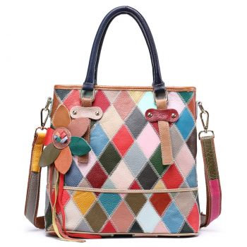 Geanta dama, Fauna GT2073, piele naturala, Multicolor