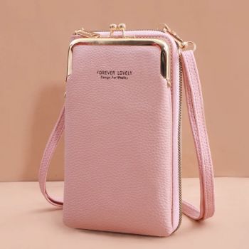 Portofel tip geanta, Angela PT795, model roz ieftina