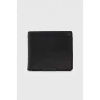 AllSaints portofel de piele Blyth barbati, culoarea negru