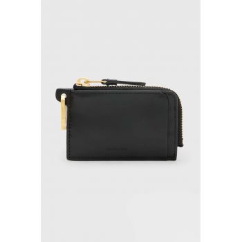 AllSaints portofel de piele Remy femei, culoarea negru